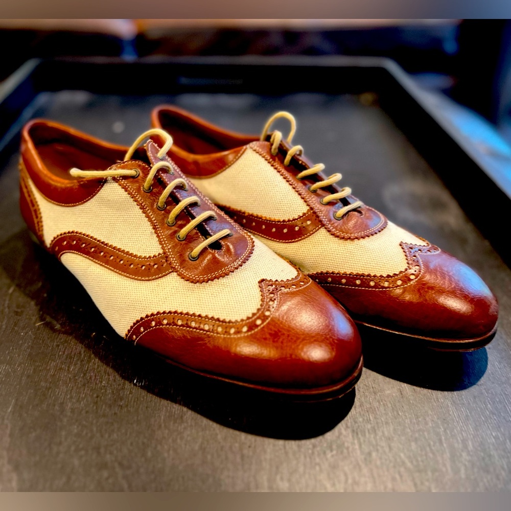 Brooks Brother - SPECTATOR WINGTIP OXFORD - BROWN/WHITE